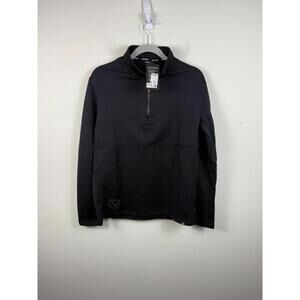 NWT Bauer Hockey‎ FLC 1/2 Zip Performance Pullover Top Black